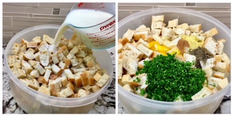 Serviettenknoedel_adding ingredients